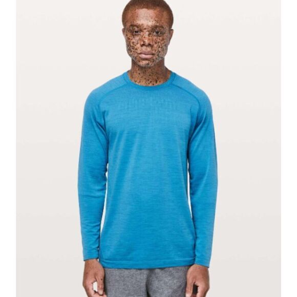 Lululemon Metal Vent Tech Men's Long Sleeve Dark Royal / Baltic Blue Size Large - Picture 1 of 9